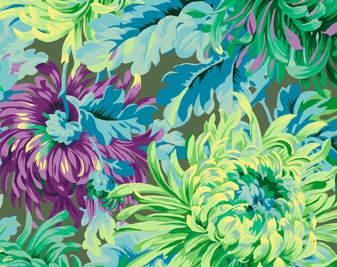 FABRIC: Shaggy AQUA by Philip Jacobs for the Kaffe Fassett Collective