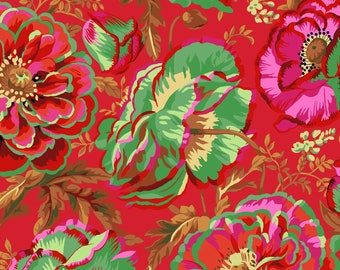 OOP FABRIC:  Dorothy RED by Philip Jacobs for the Kaffe Fassett Collective