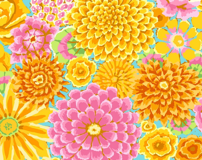 FABRIC:  Enchanted YELLOW by Kaffe Fassett for the Kaffe Fassett Collective