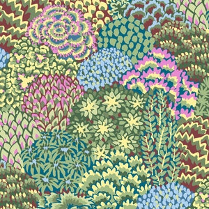 OOP Limited Edition FABRIC: Large Oriental Trees STONE by Kaffe Fassett from the 85 and Fabulous Collection