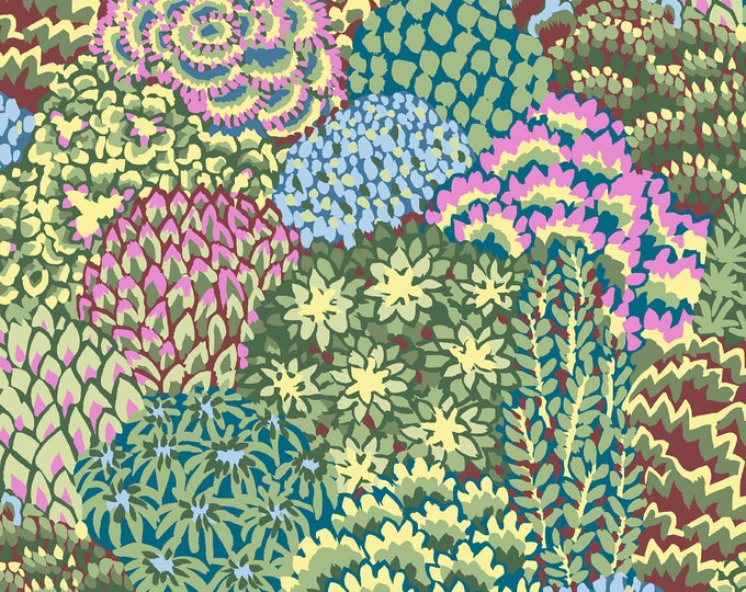 OOP Limited Edition FABRIC: Large Oriental Trees STONE by Kaffe Fassett from the 85 and Fabulous Collection