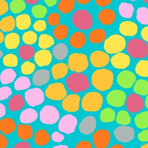 OOP FABRIC:  Flower Dot AQUA by Brandon Mably for the Kaffe Fassett Collective
