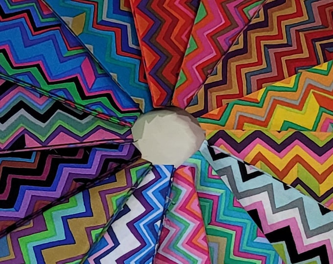 FAT QUARTER BUNDLE:  14 Zig Zag Fat Quarters by Brandon Mably for the Kaffe Fassett Collective