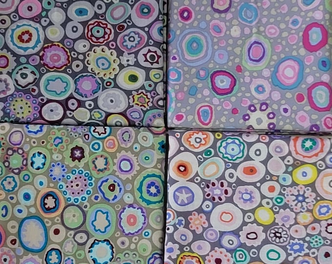 FAT QUARTER BUNDLE:  Pebbles 4 Gray Fat Quarters by Kaffe Fassett from the Kaffe Fassett Collective