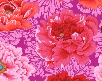 FABRIC:  Brocade Peony HOT by Philip Jacobs for the Kaffe Fassett Collective