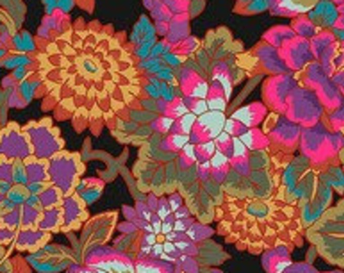 OOP FABRIC:  Cloisonné BLACK by Kaffe Fassett for the Kaffe Fassett Collective