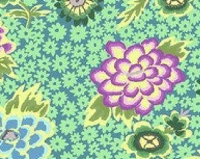 OOP FABRIC: Charlotte TEAL by Kaffe Fassett for the Kaffe Fassett Collective