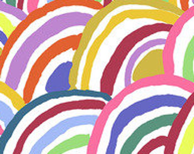 OOP FABRIC:  Rainbows WHITE by Brandon Mably for the Kaffe Fassett Collective