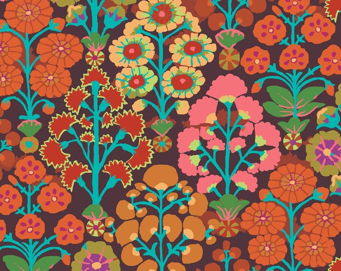 OOP Limited Edition FABRIC: Sprays BROWN by Kaffe Fassett from the 85 and Fabulous Collection