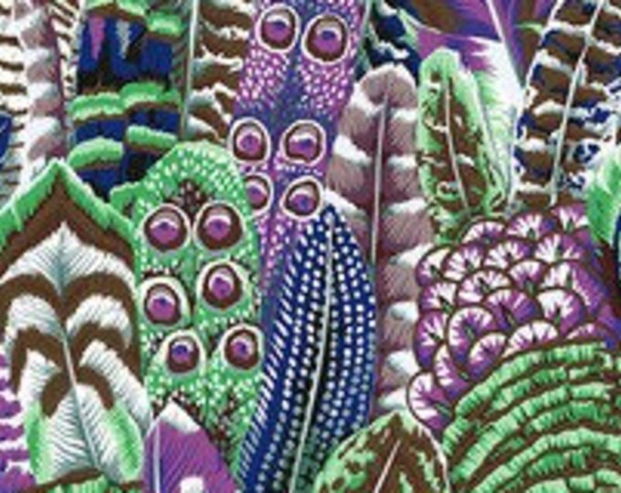 OOP FABRIC:  Feathers CONTRAST by Philip Jacobs for the Kaffe Fassett Collective