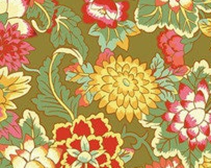 OOP FABRIC:  Cloisonné MOSS by Kaffe Fassett for the Kaffe Fassett Collective