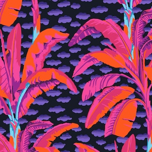 FABRIC:  Banana Tree BLACK by Brandon Mably for the Kaffe Fassett Collective