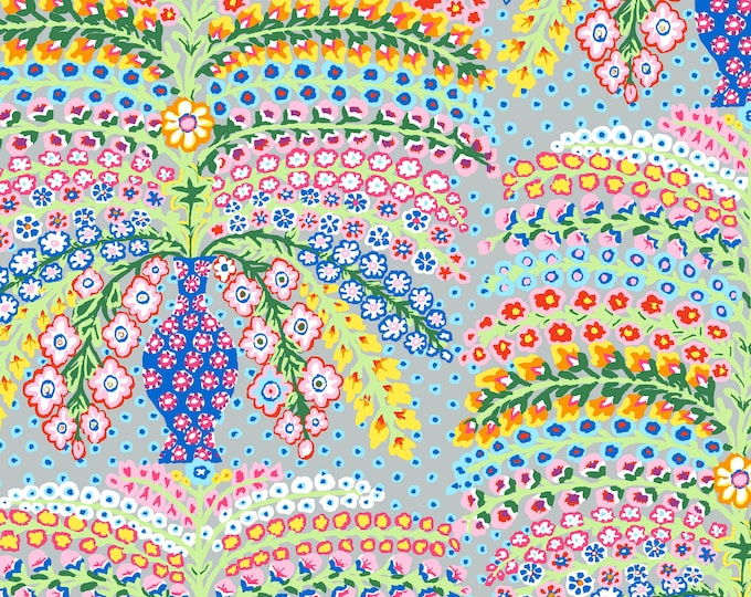 OOP Limited Edition FABRIC: Persian Vase GREY by Kaffe Fassett from the 85 and Fabulous Collection