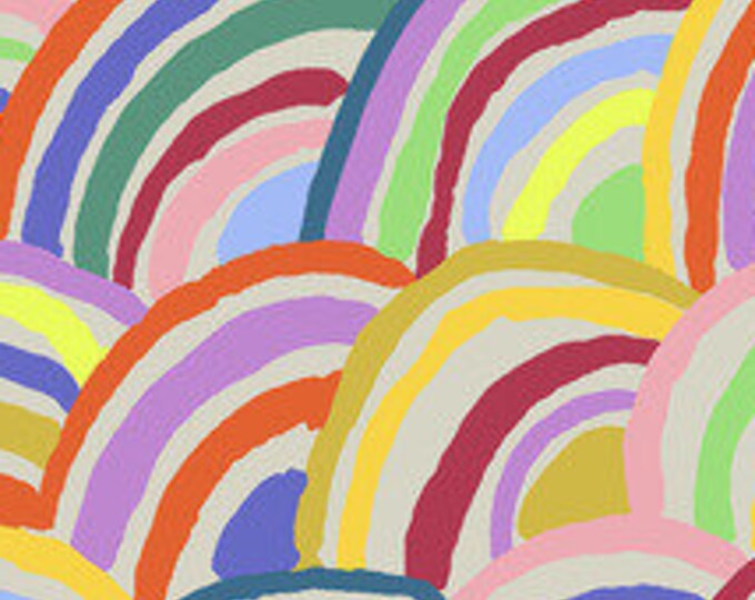 OOP FABRIC:  Rainbows GREY by Brandon Mably for the Kaffe Fassett Collective