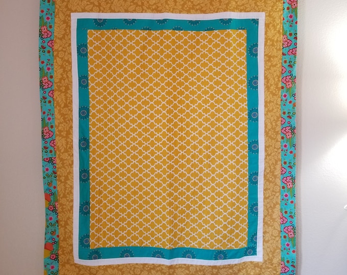 Summer Weight Lap Quilt & Pillow Set:  Sea of Gold