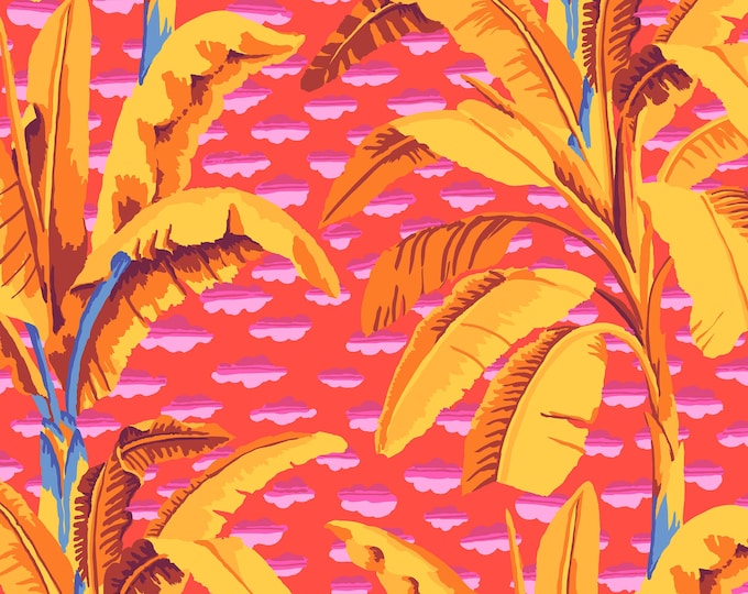 OOP FABRIC:  Banana Tree RED by Brandon Mably for the Kaffe Fassett Collective