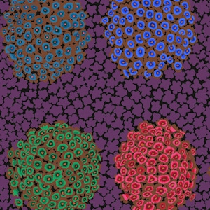 OOP FABRIC:  Hydrangea PURPLE by Kaffe Fassett for the Kaffe Fassett Collective