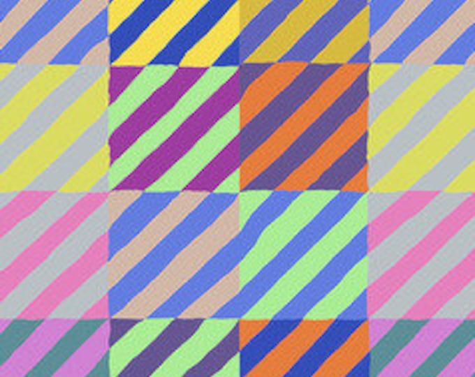OOP FABRIC:  Regimental Ties MULTI by Brandon Mably for the Kaffe Fassett Collective