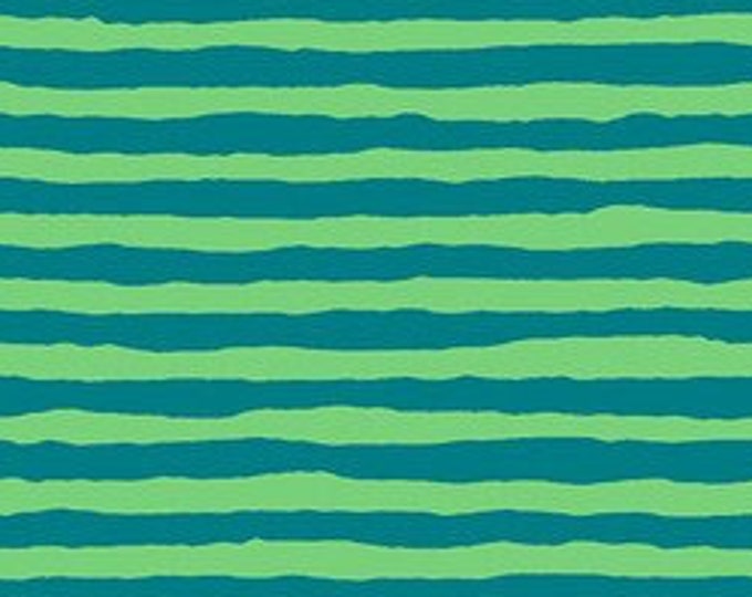 00P FABRIC:  Comb Stripe TEAL by Brandon Mably for the Kaffe Fassett Collective