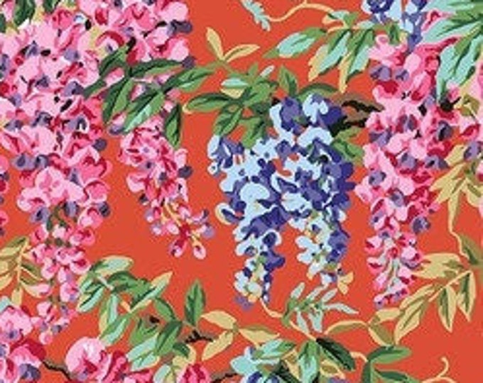 OOP FABRIC: Wisteria RED by Philip Jacobs for the Kaffe Fassett Collective