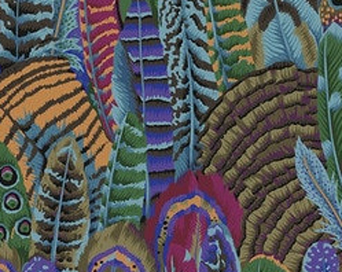 OOP FABRIC:  Feathers AUTUMN by Philip Jacobs for the Kaffe Fassett Collective