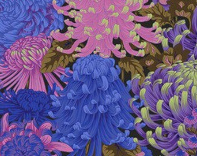 OOP FABRIC:  Hokusai's Mums COOL by Philip Jacobs for the Kaffe Fassett Collective