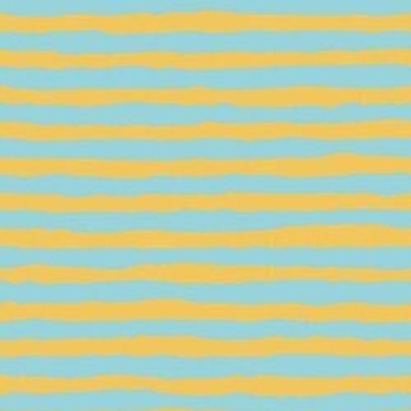 FABRIC:  Comb Stripe TURQUOISE by Brandon Mably for the Kaffe Fassett Collective