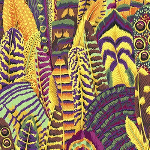 OOP FABRIC:  Feathers GOLD by Philip Jacobs for the Kaffe Fassett Collective