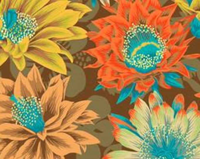 FABRIC:  Cactus Flower BROWN by Philip Jacobs for the Kaffe Fassett Collective