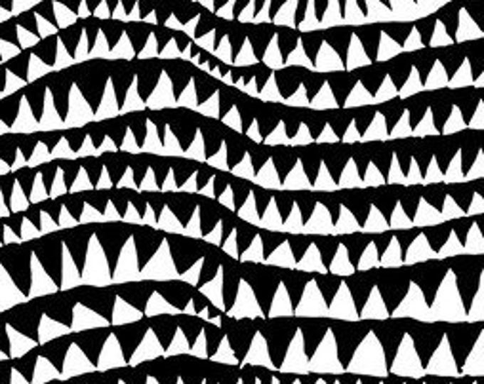 FABRIC:  Sharks Teeth BLACK by Brandon Mably for the Kaffe Fassett Collective