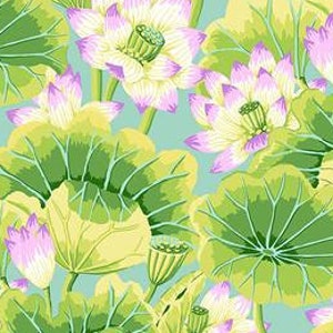 FABRIC:  Lake Blossoms GREEN by Kaffe Fassett for the Kaffe Fassett Collective