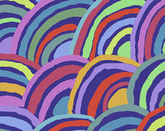 OOP FABRIC:  Rainbows BLUE by Brandon Mably for the Kaffe Fassett Collective
