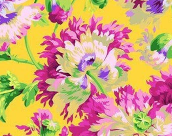 OOP FABRIC:  Garden Party YELLOW by Philip Jacobs for the Kaffe Fassett Collective