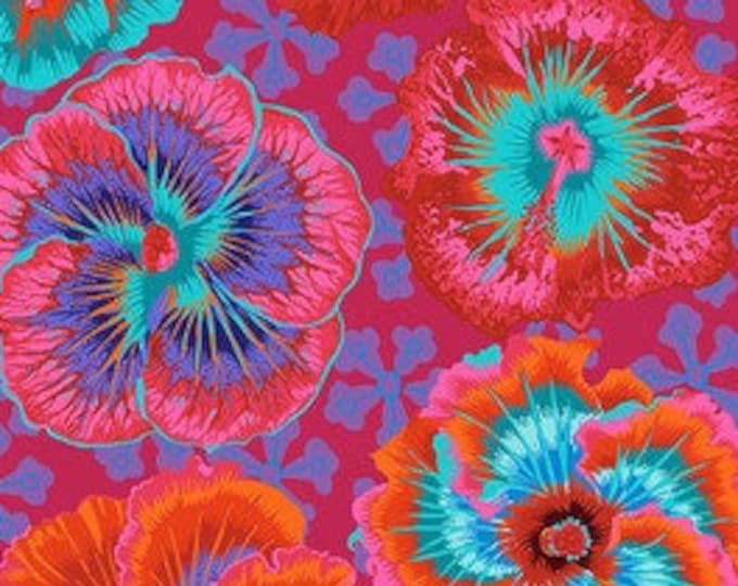FABRIC:  Floating Hibiscus RED by Philip Jacobs for the Kaffe Fassett Collective