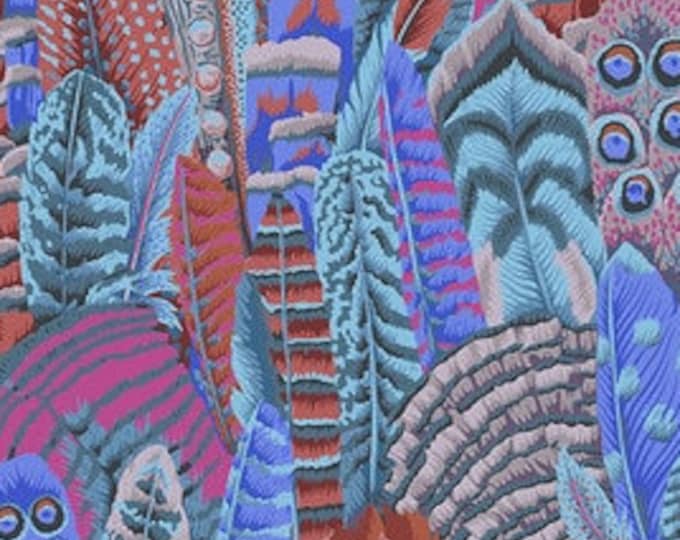 OOP FABRIC:  Feathers TURQUOISE by Philip Jacobs for the Kaffe Fassett Collective