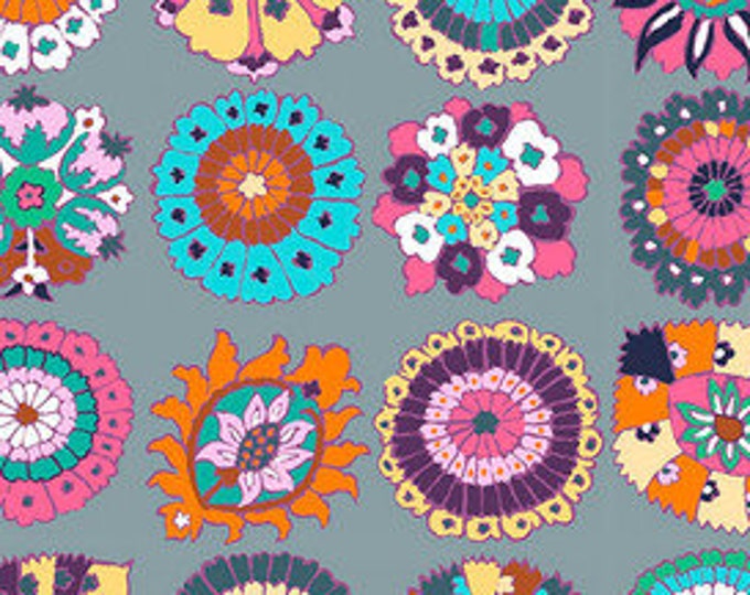 OOP FABRIC: Carpet Cookies GREY by Kaffe Fassett for the Kaffe Fassett Collective