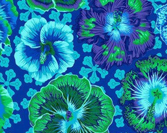 FABRIC:  Floating Hibiscus BLUE by Philip Jacobs for the Kaffe Fassett Collective