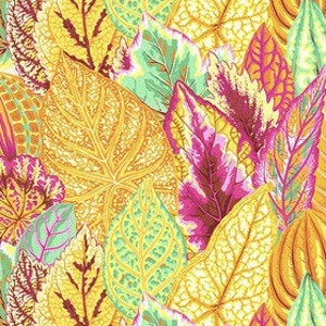 FABRIC:  Coleus YELLOW by Philip Jacobs for the Kaffe Fassett Collective