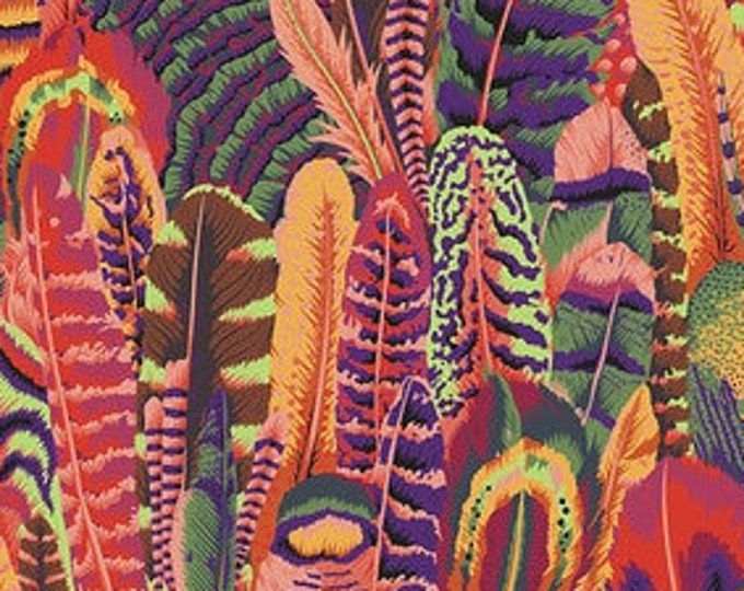 OOP FABRIC:  Feathers SUMMER by Philip Jacobs for the Kaffe Fassett Collective