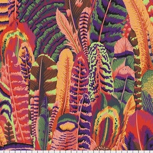 OOP FABRIC:  Feathers SUMMER by Philip Jacobs for the Kaffe Fassett Collective