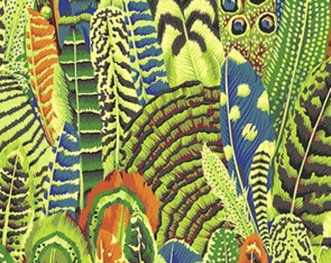 FABRIC:  Feathers LIME by Philip Jacobs for the Kaffe Fassett Collective