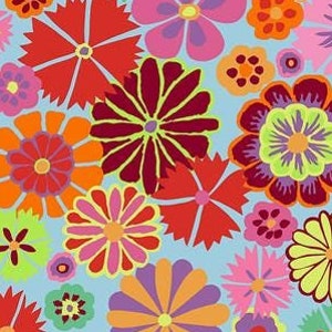 OOP FABRIC:  Folk Flower PINK by Kaffe Fassett for the Kaffe Fassett Collective