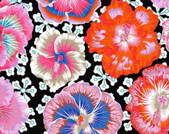 FABRIC:  Floating Hibiscus CONTRAST by Philip Jacobs for the Kaffe Fassett Collective