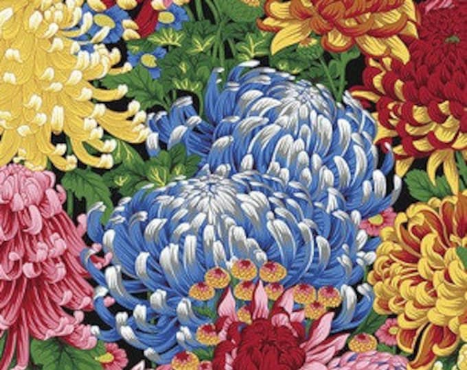 FABRIC:  Hokusai's Mums NATURAL by Philip Jacobs for the Kaffe Fassett Collective