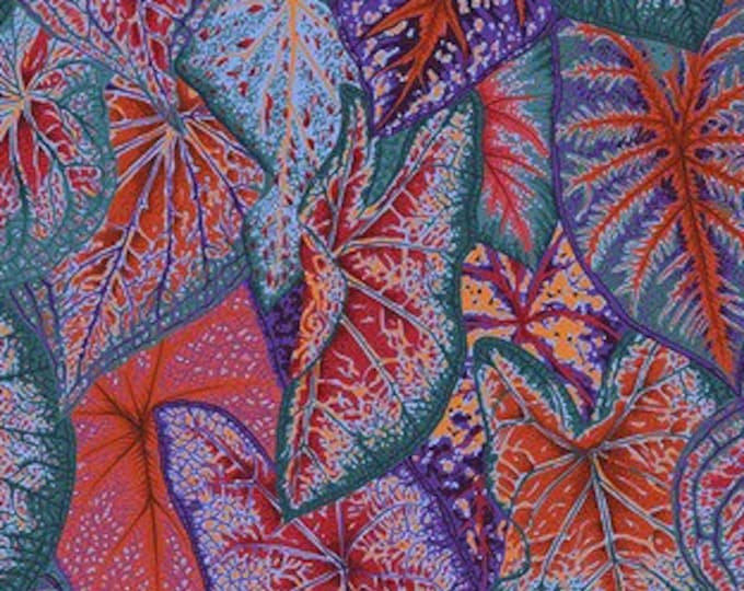 OOP FABRIC:  Caladiums RED Philip Jacobs for the Kaffe Fassett Collective