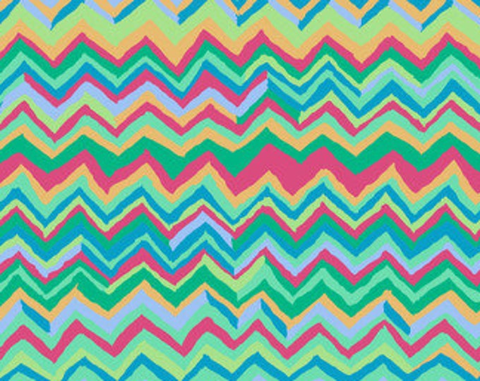 FABRIC: Zig Zag AQUA by Brandon Mably for the Kaffe Fassett Collective