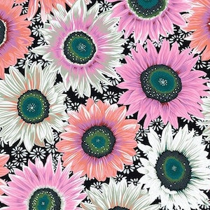 OOP FABRIC: Van Gogh BLACK Philip Jacobs for the Kaffe Fassett Collective