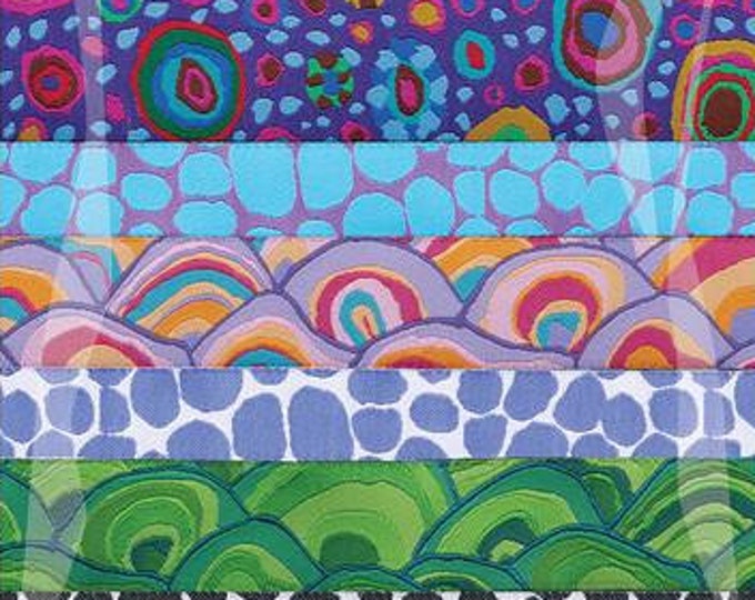 RIBBON PACK:  Kaffe Fassett Designer Ribbon Pack DELPHINIUM