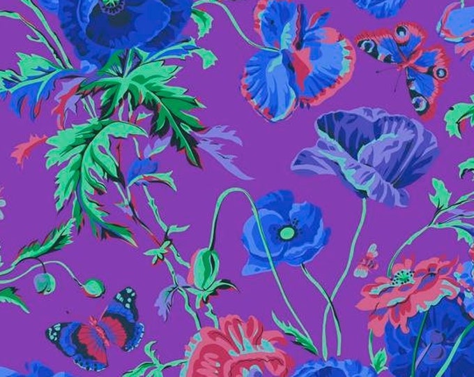 OOP FABRIC:  Meadow PURPLE by Philip Jacobs for the Kaffe Fassett Collective
