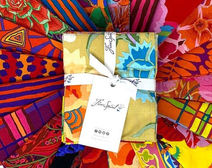 FAT QUARTER BUNDLE:  20 Designer Fabrics from the 85 and Fabulous Kaffe Fassett Collective in Warm